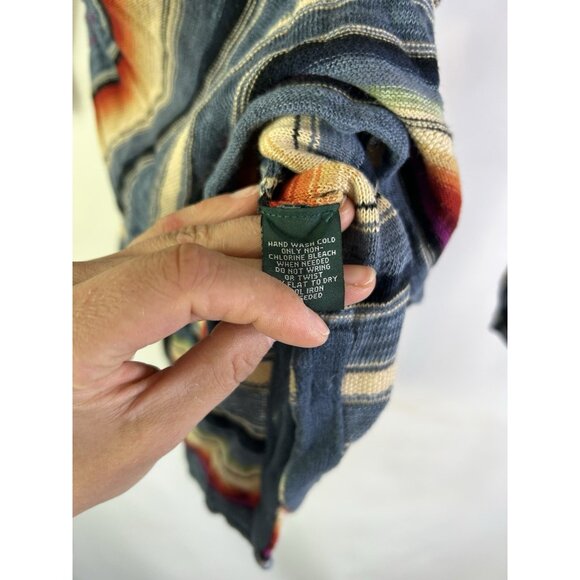 Lauren Ralph Lauren Rainbow Stripe Lightweight Western Sweater - Picture 6 of 7